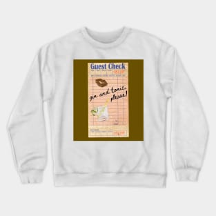 Gin and Tonic Y2k Pink Guest Check Print Crewneck Sweatshirt